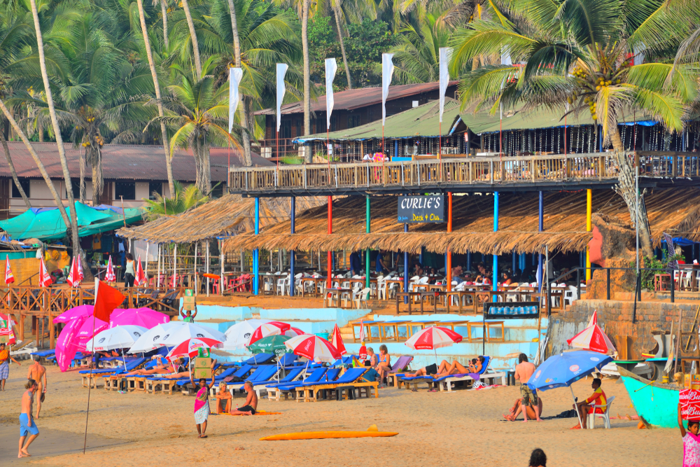 Curlies Beach Shack in Goa